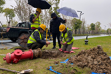 消防施工风雨无阻